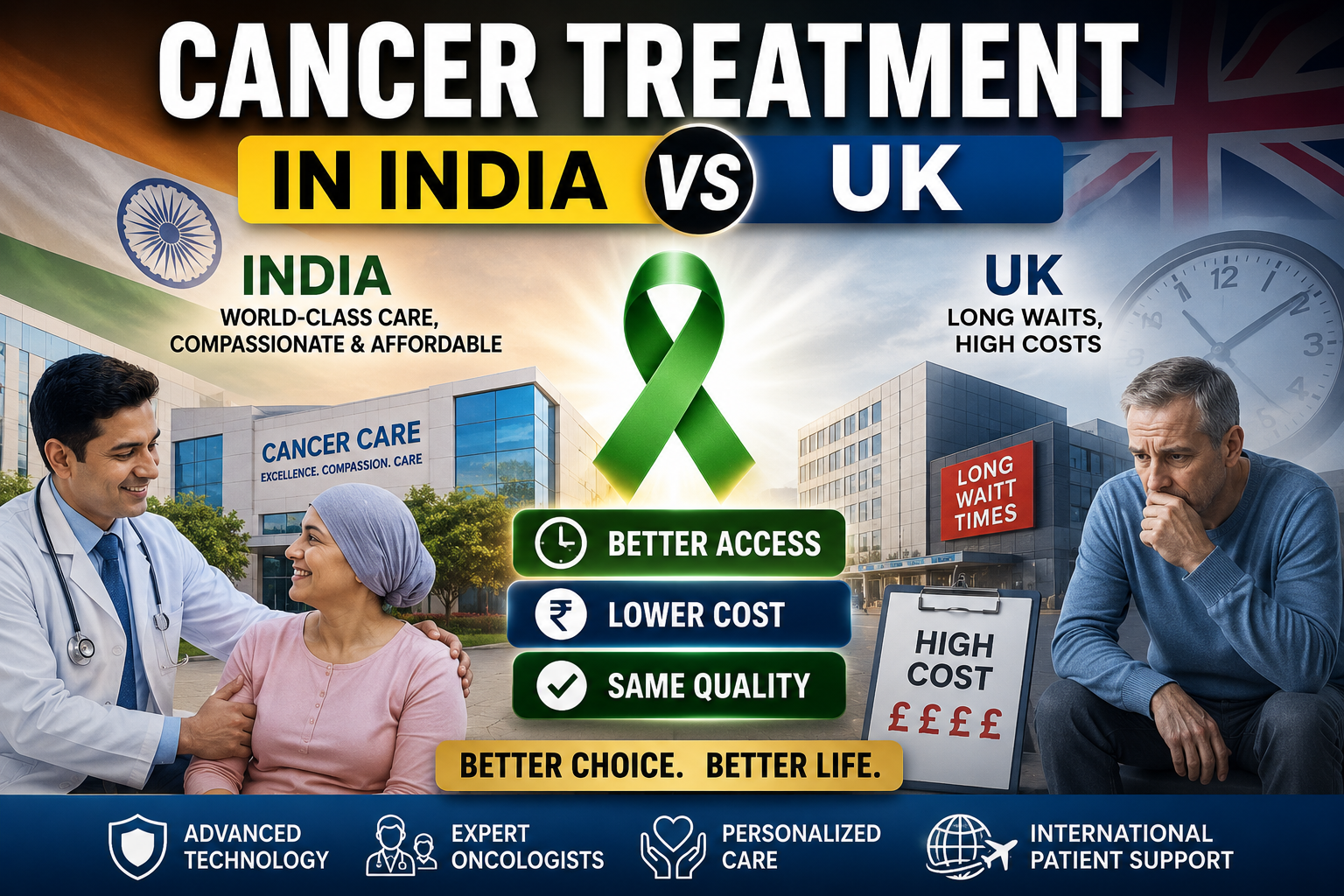 Cancer Treatment in India vs UK: Better Access, Lower Cost, Same Quality 